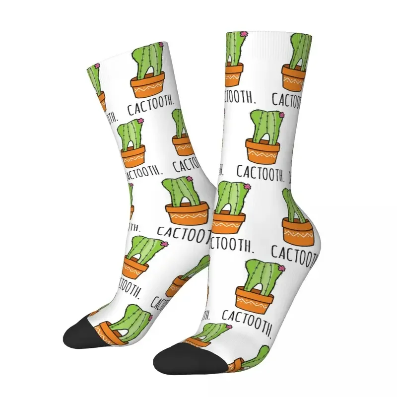 

Y2K Cactooth Dental Cactus Harajuku High Quality Stockings All Season Long Socks Accessories For Man'S Woman Birthday Present