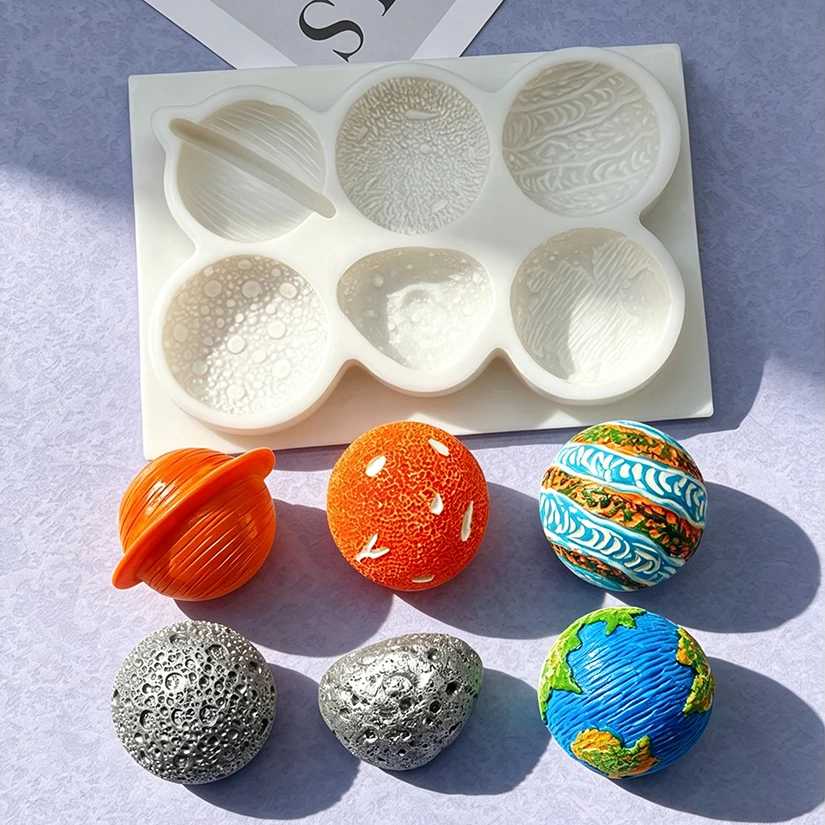 Planeta estrela meteorito silicone bolo cozimento molde sugarcraft chocolate cupcake resina ferramentas fondant decoração ferramentas