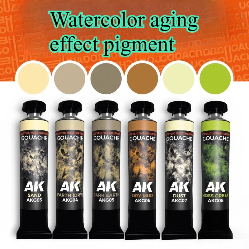 20ml Watercolor Paint/Handmade DIY Vehicle Model Assembly Doodle Coloring Auxiliary Materials Aging Effect Water-based Pigments
