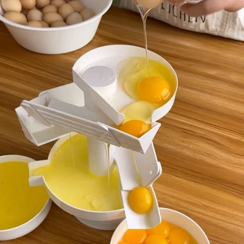 

Large Egg White Separator Egg White and Yolk Kitchen Baking Gadgets Plastic Egg White Separator Machine Household Attachment New