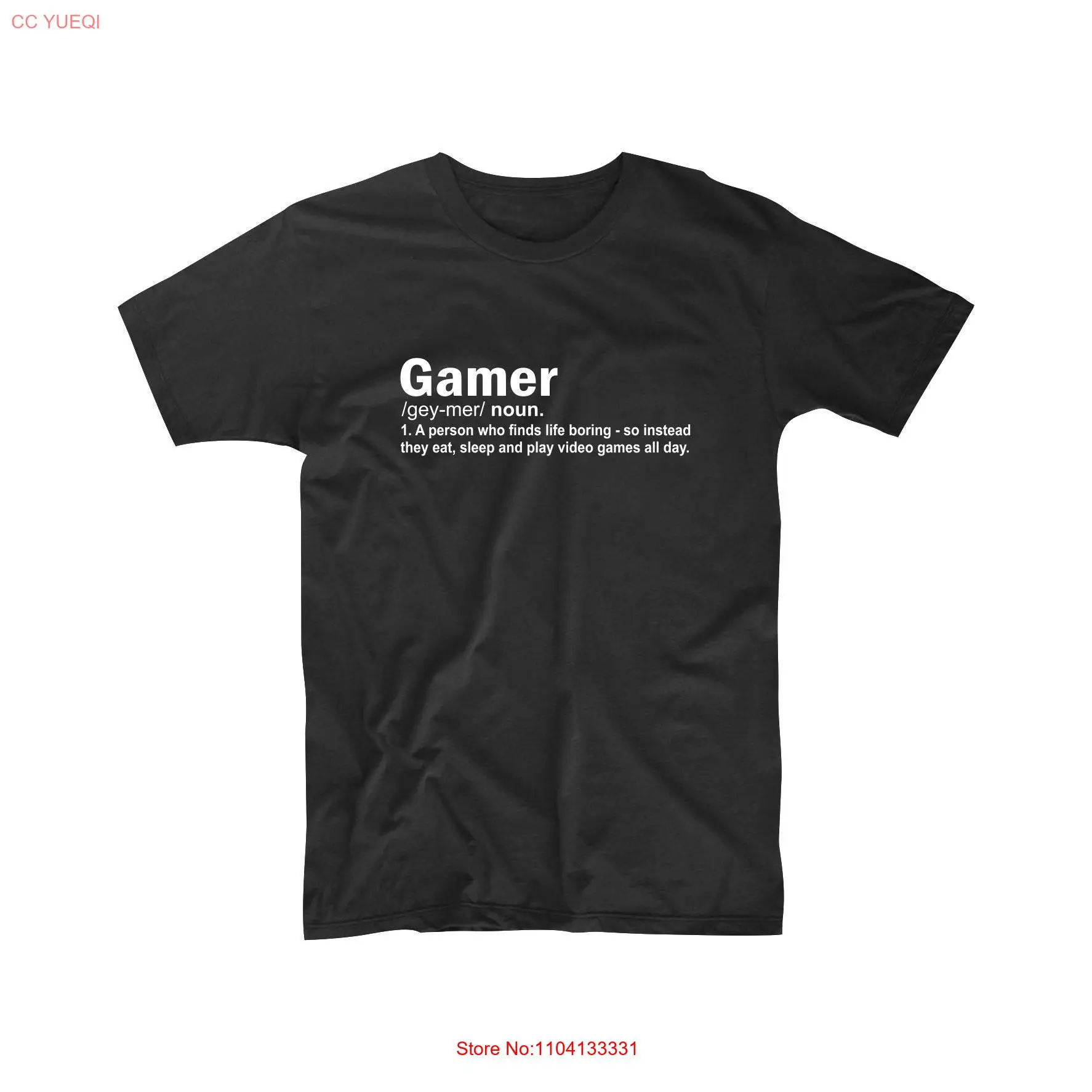 Gamer T SHIRT games console end nerd geek video funny s Christmas personalized long or short sleeves