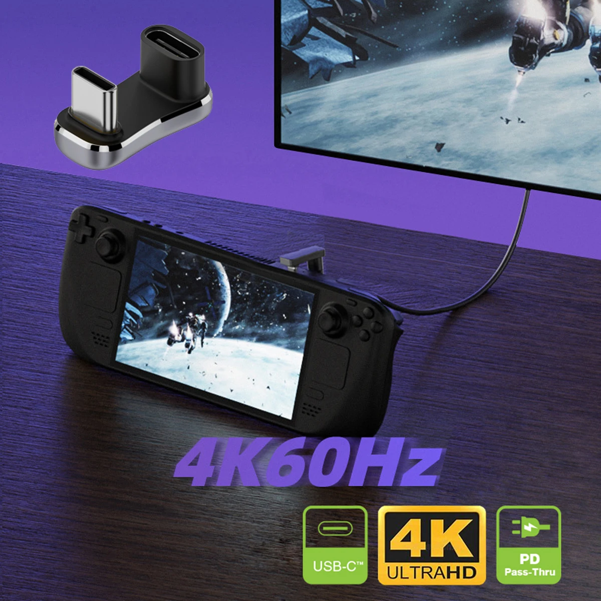 USB 3,0 Typ C & otg Leistungs daten adapter Stecker zu Buchse kompatibel mit Dampf deck gegenüber U-Form zurück abgewinkelt