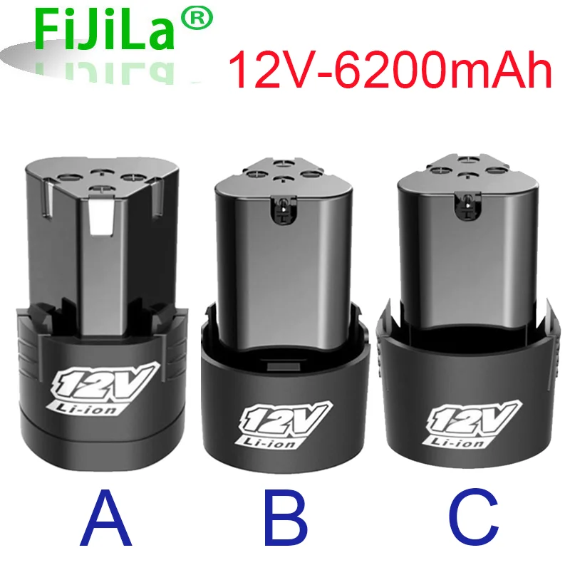 

12V 6200mAh Lithium Battery18650 Li-ion Power Tools accessories For Cordless Screwdriver Electric Drill