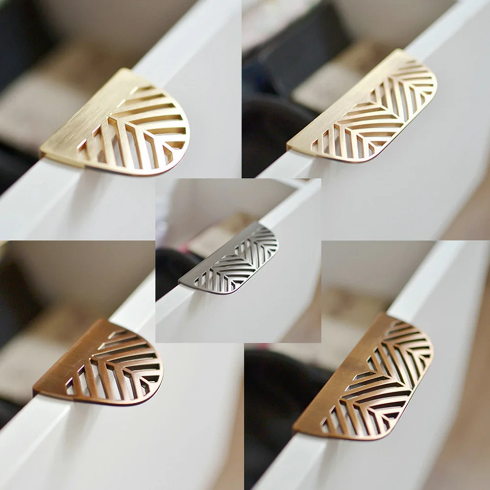 1/3PCS Novelty Leaves Furniture Handles Cabinet Knobs and Handles Drawer Wardrobe Door Kitchen Handle Furniture Hardware