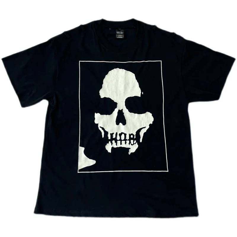 New Novelty 2022 Men Number Nine Skull Head T Shirts T-Shirt Hip Hop Skateboard Street Cotton T-Shirts Tee Top US size BG87