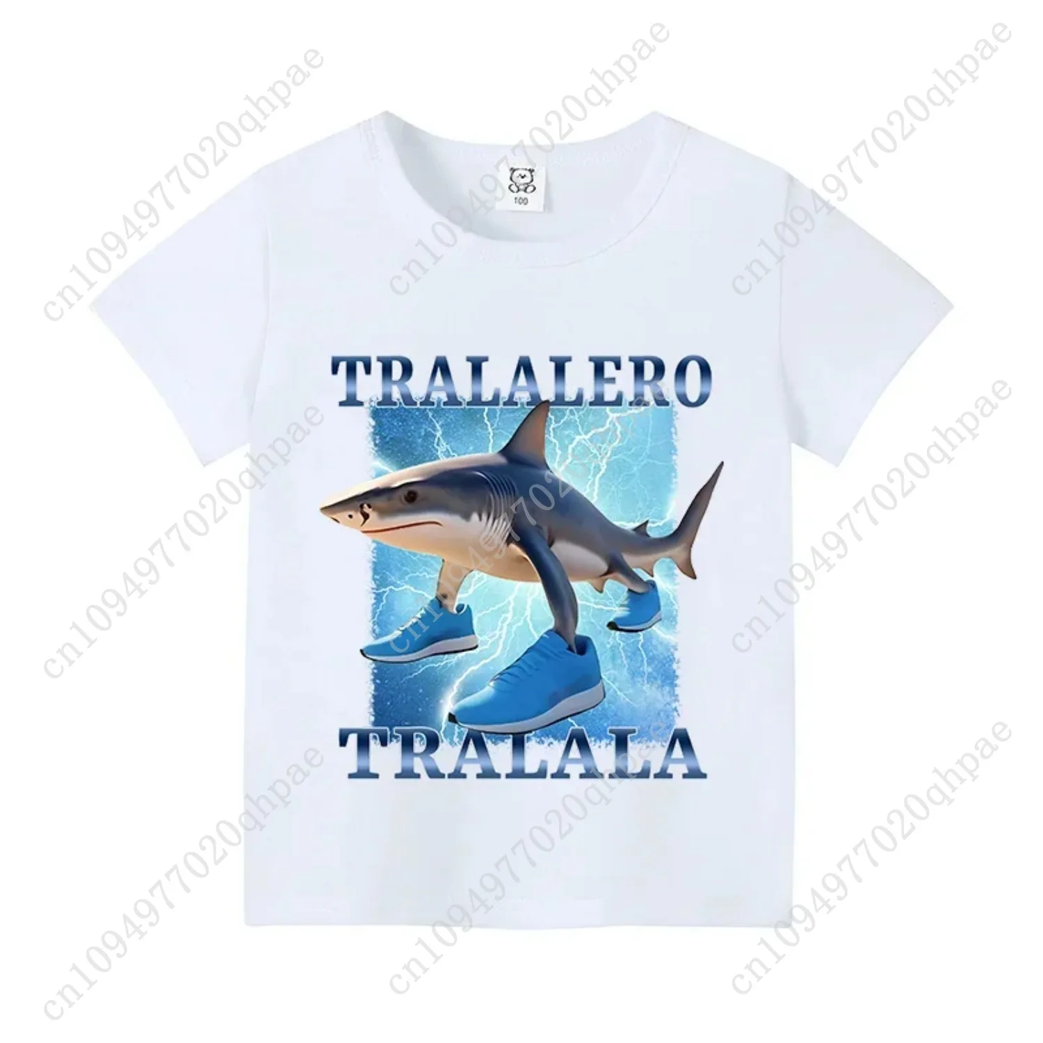 Camiseta à manches courtes pour enfants, animales cerveau italiano, capuchino Assassino, hauts pour enfants, mème fun, mignon, v