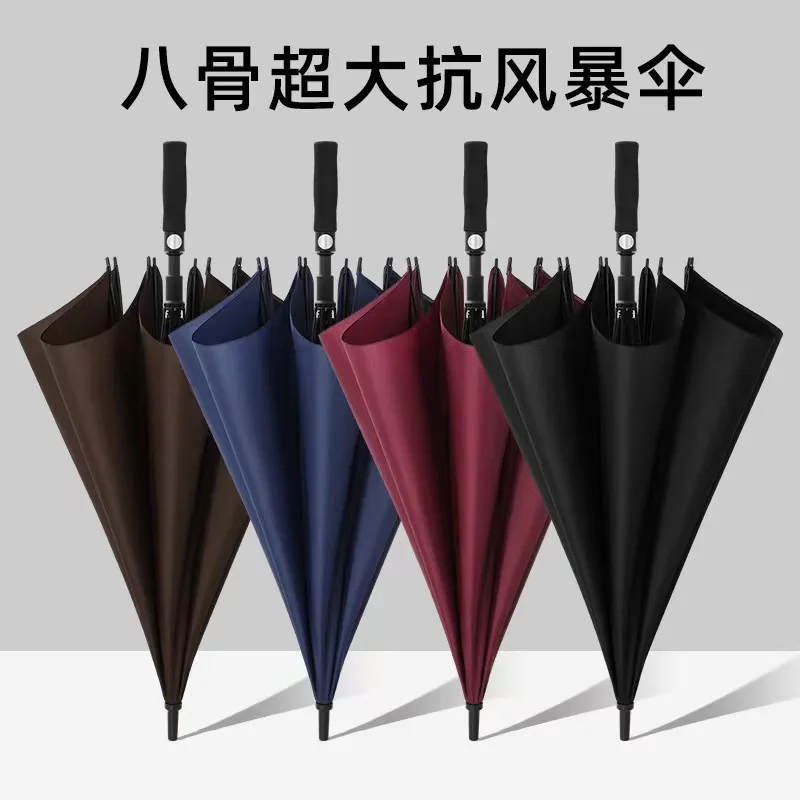 Long hanbrella Double Sunscreen UV Male Business Gift Straight Pole Umbrella