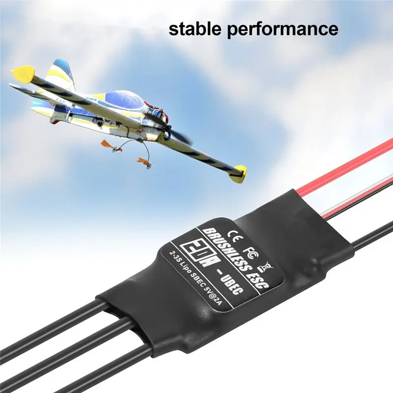 FBIL-20A Brushless ESC 2-3S Lipo Support BEC Output With Programming Card For RC Car Boat Aircraft DIY Parts view 6