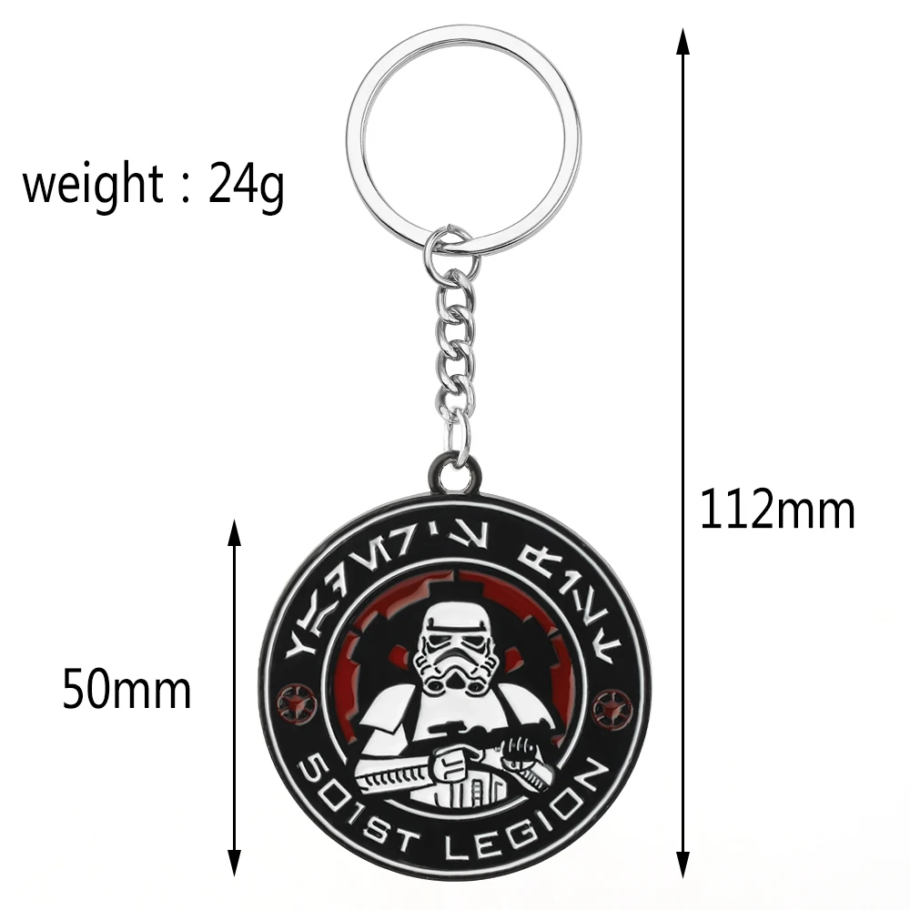 Star Wars The Rise of Skywalker Keychain Disney Imperial Stormtrooper Metal Pendant Keyring Car Backpack Key Holder Accessories