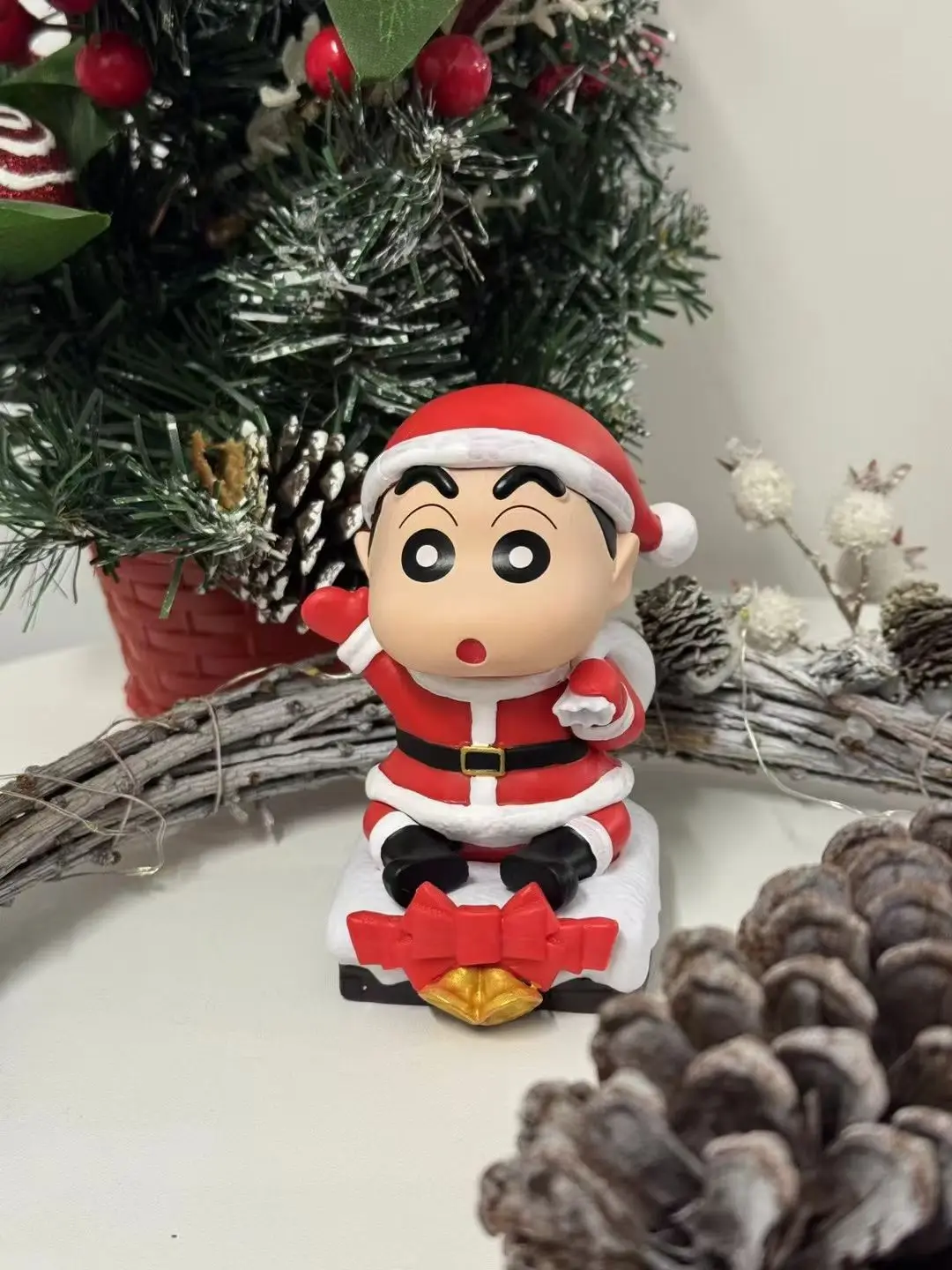 11 centimetri Anime Crayon Shin-Chan Figure Di Natale Figurine Nohara Shinnosuke Action Figures Pvc Q Versione Modello Collezione Giocattoli Regalo