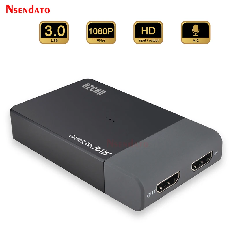 EZCAP321A USB3.0 HDMI Video Capture 1080P 4K HDMI To USB 3.0 Game Video Capture Card Live Streaming Broadcast With Mic for XBOX