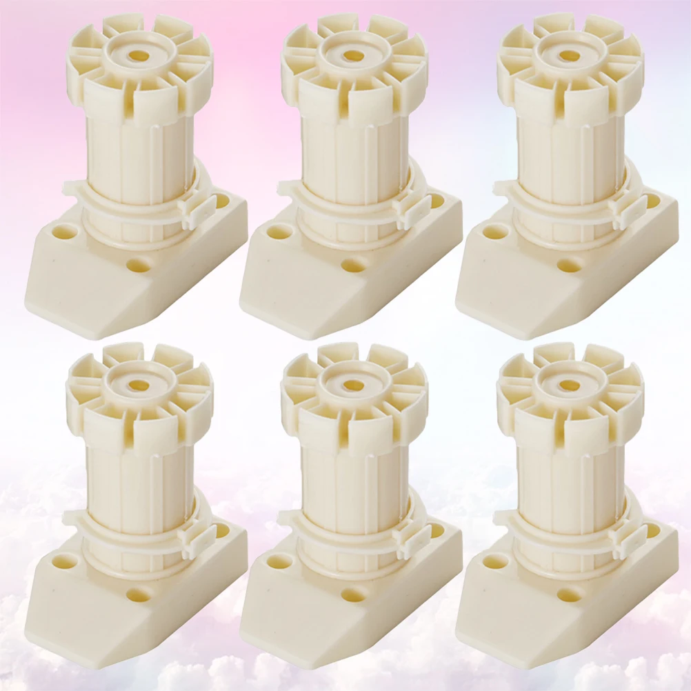 

6pcs Adjustable Adjustable Cabinet Foot Feet for Sofa Table Cabinet Durable Material Practical Height Support Tea Legs