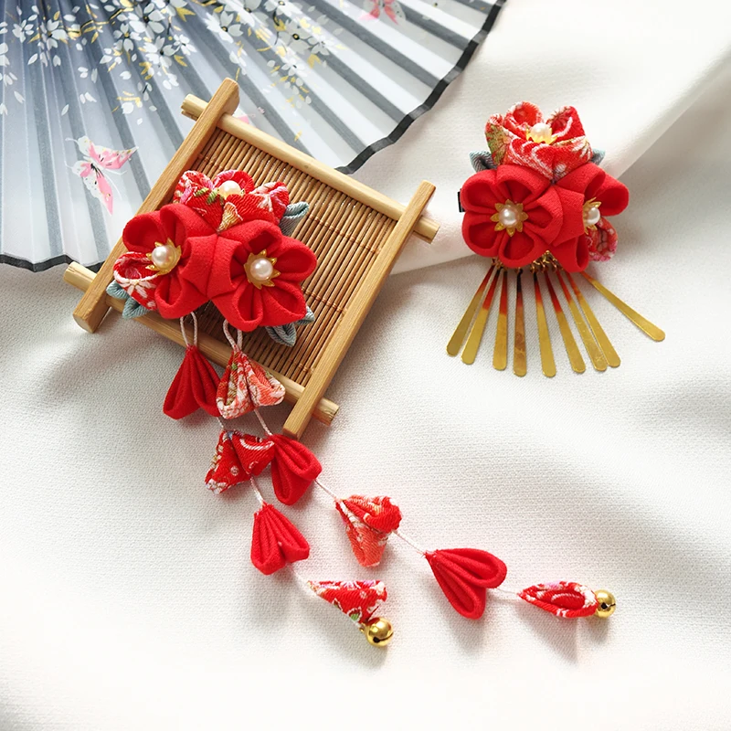 手作り着物帯桜タッセル付き複数スタイルあり伝統的な日本のファッションアクセサリーコスプレ用
