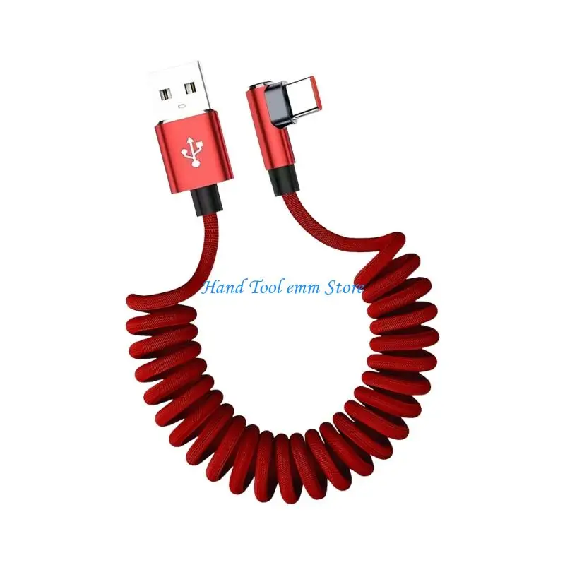 H37F 120W Super Fast Charging Type C Cable 6A 90 Degree Angled Design For Car And Bed Use