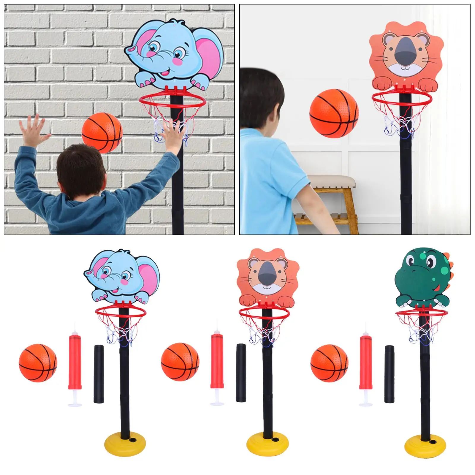 Portable Basketball Hoop Toys Outside Toys Adjustable Basketball Hoop Stand for Bedroom Garden