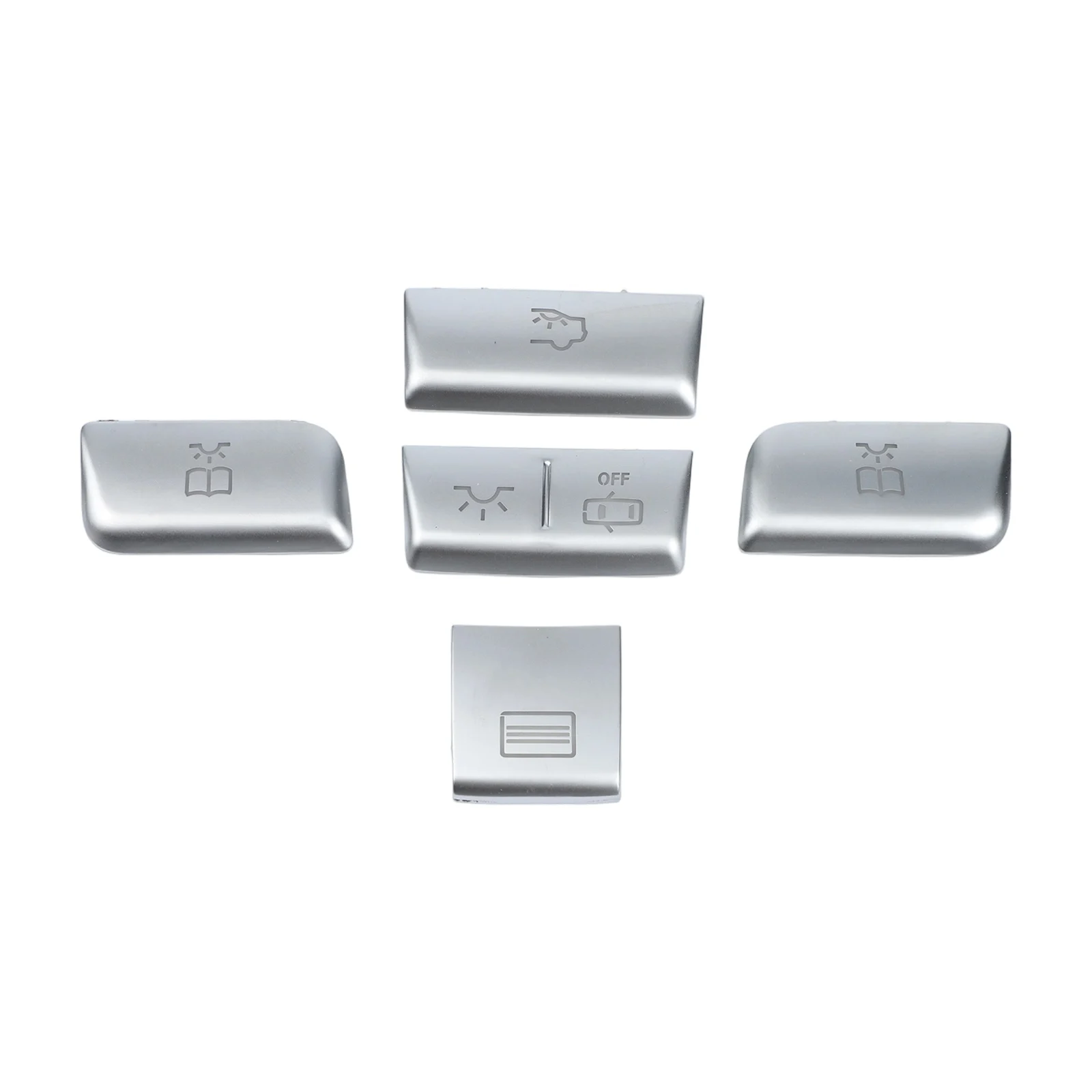 For Mercedes for gla 2015-2019 Interior Switch Cap Roof Reading Lamp Silver Self-adhesive Backing Easy Installation