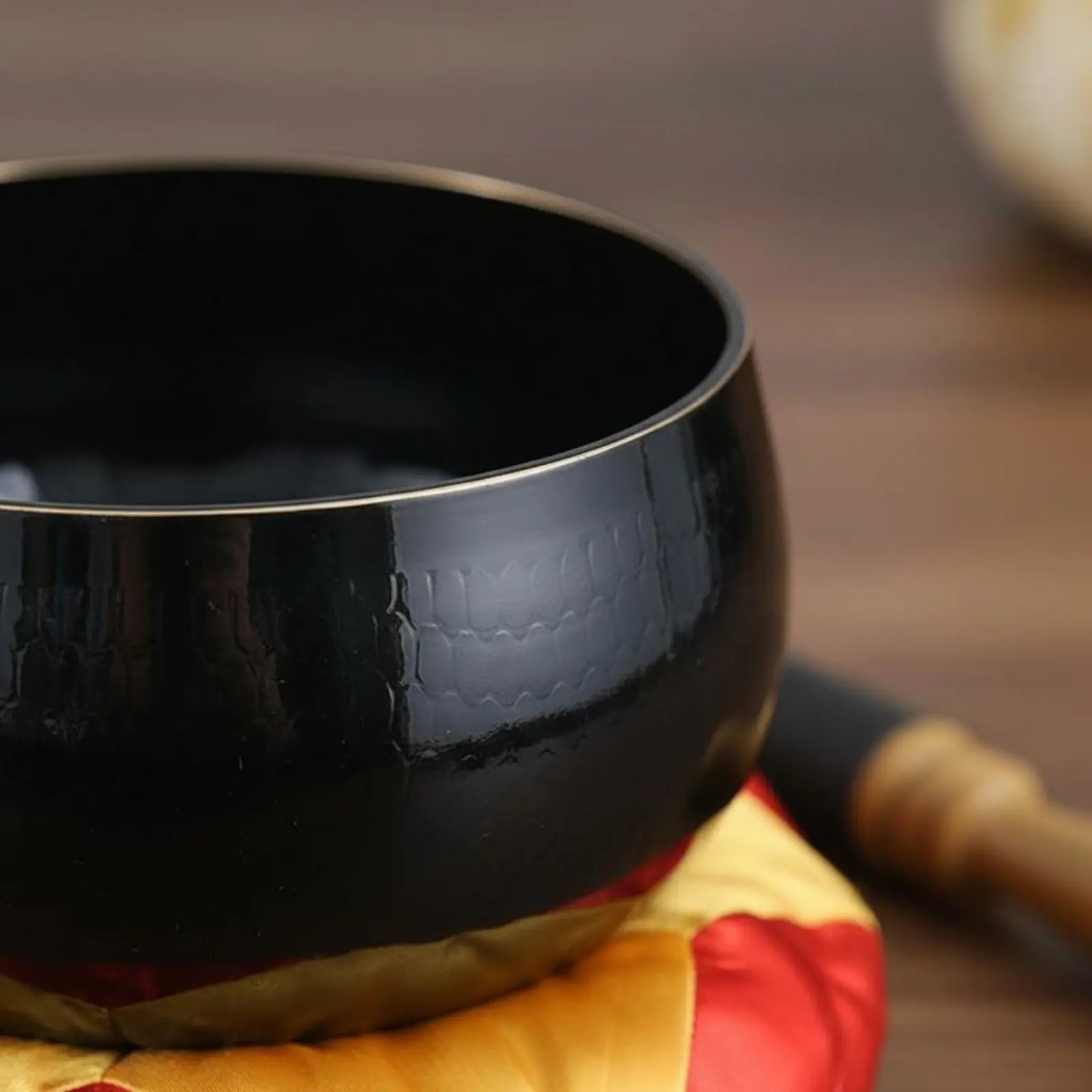 Bol sonore de méditation pleine conscience fait main, carillon sur pied, instrument de percussion pour meditators