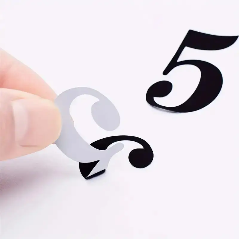 4 sheets 4 inch number sticker big Large Numeral Number Stickers for Mailbox Stationery DIY Self-adhesive Waterproof Home Decor