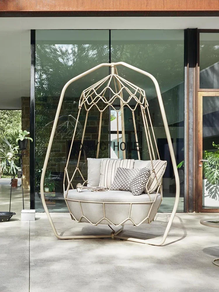 

Balcony Hanging Outdoor Nordic Swing Rocking Chair Courtyard Villa Leisure Double Sofa Furniture Combination