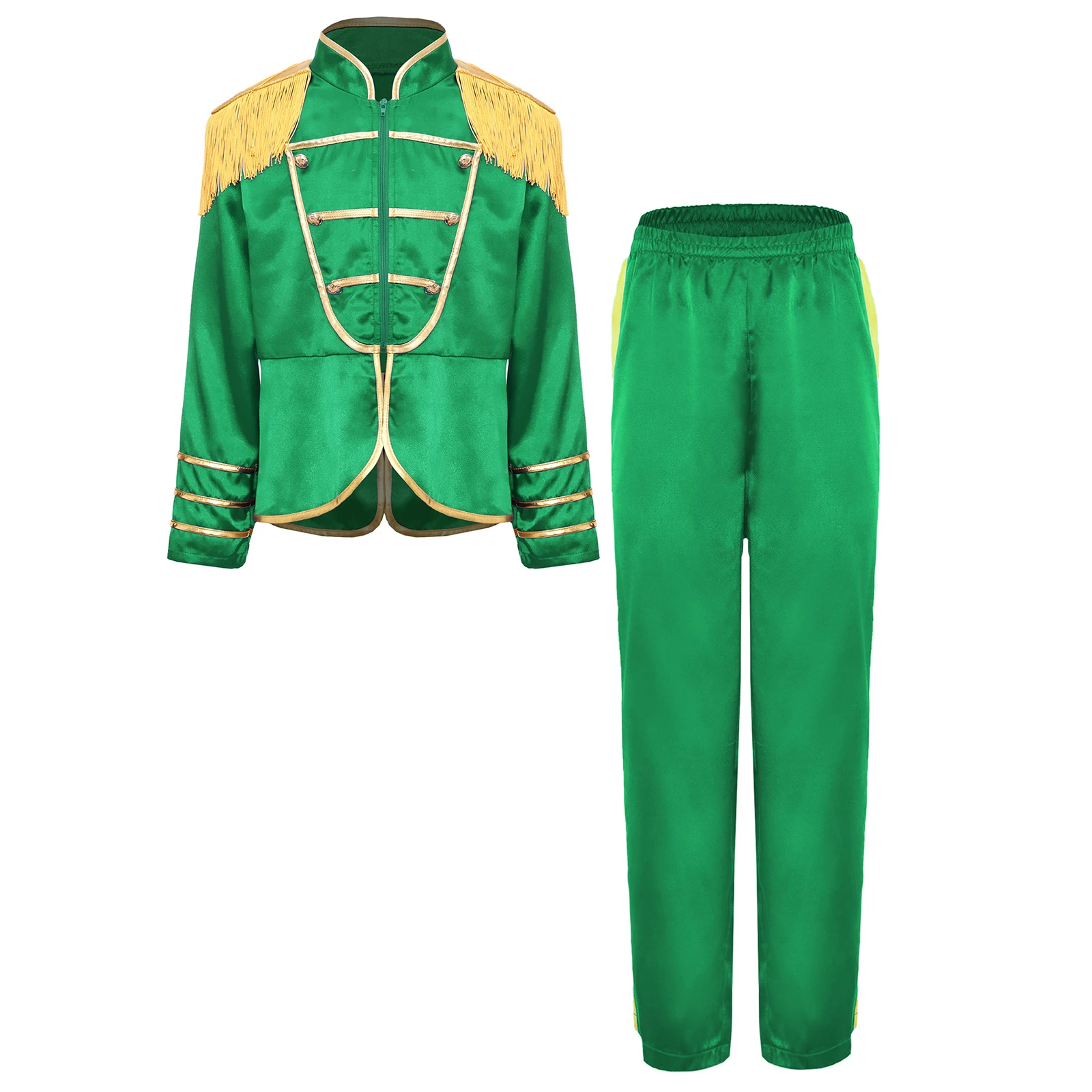 

Kids Boys Girls 1960s British Rock Band Musician Retro Singer Cosplay Costume Long Sleeve Jacket Pants Set for Halloween