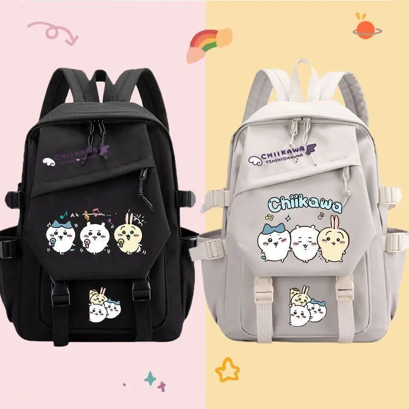 Anime Chiikawa Cartoon Usagi Hachiware School Bag Girls Large Capacity Student Backpack New Girl Boy Waterproof Bags Gift
