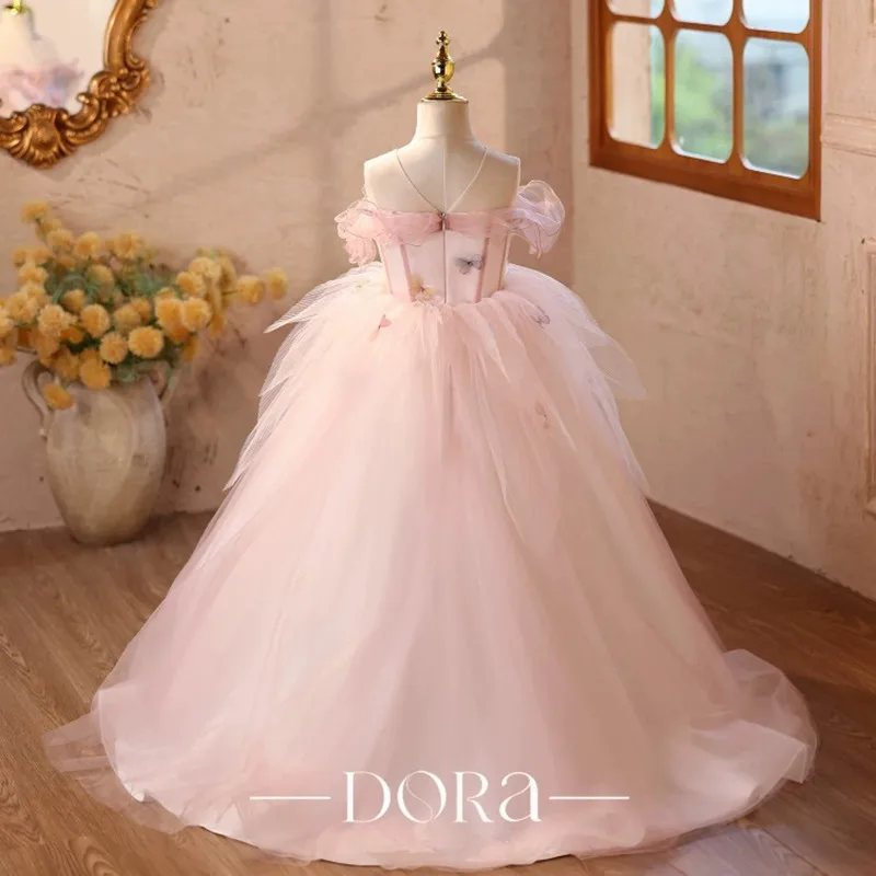 Hochwertiges Kinder-Prinzessinnenkleid für Klavierauftritte, Geburtstage, Hochzeiten, Blumenmädchenkleid A5082 Vestido de Festa Infantil – Detail 6