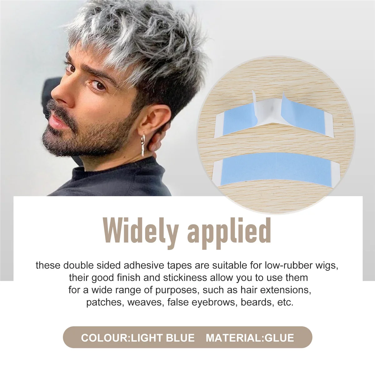 

ABFKW 108Pc/Lot Strong Wig Double Tape Strips Fixed Hair System Adhesive Extension Lace Wig Waterproof Sweat Wig Film Adhesive