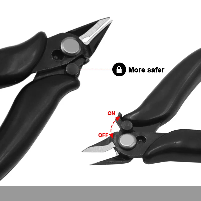 Diagonal Pliers Mini Wire Flush Cutter 3.5 Inch Micro Diagonal Cutting Pliers Wires Insulating Rubber Handle Model Pliers DIY