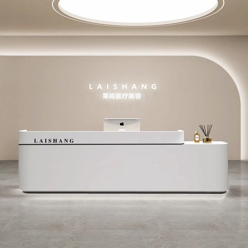 

Simple Clothing Store Reception Desks Fashionable Elegant Modern Retro Reception Desks Office Furniture Meja Penerimaan YS40CC