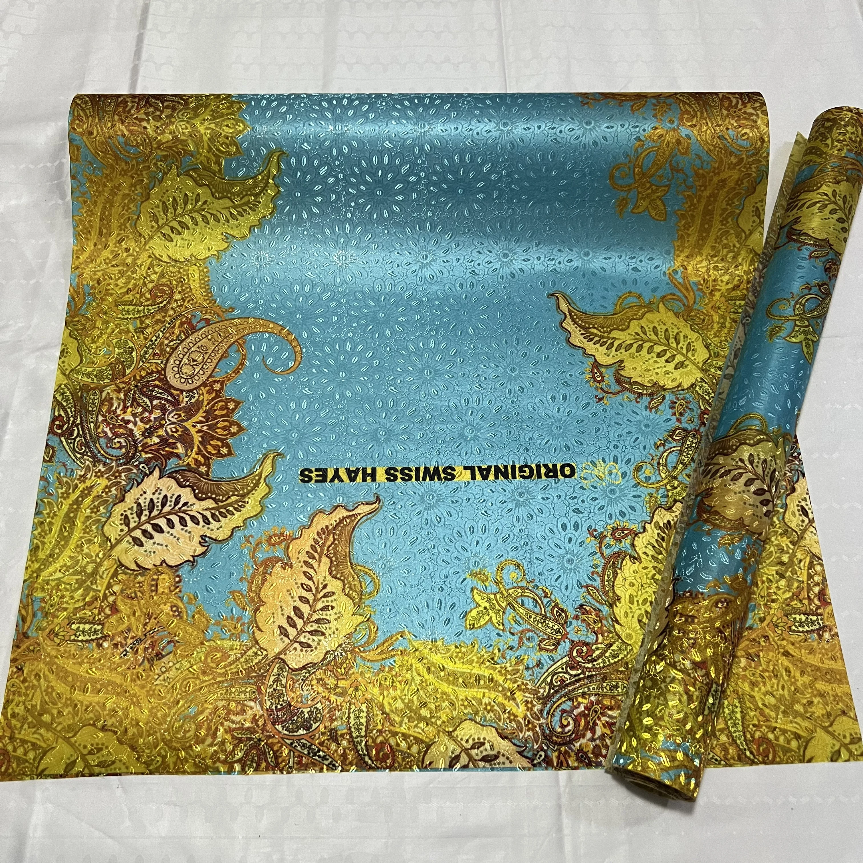 

2 шт./пакет, 3D вышитая Sego Gele Hayes, оригинальная ткань для обертывания головного убора, высококачественный принт для женщин, модные свадебные аксессуары