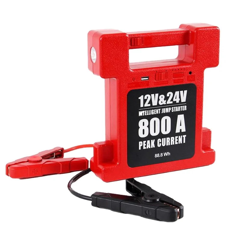 

12V/24V car gadgets of emergency jumping starter up to 24 Tonnes truck 27000mAh Max. match cigarette lighter