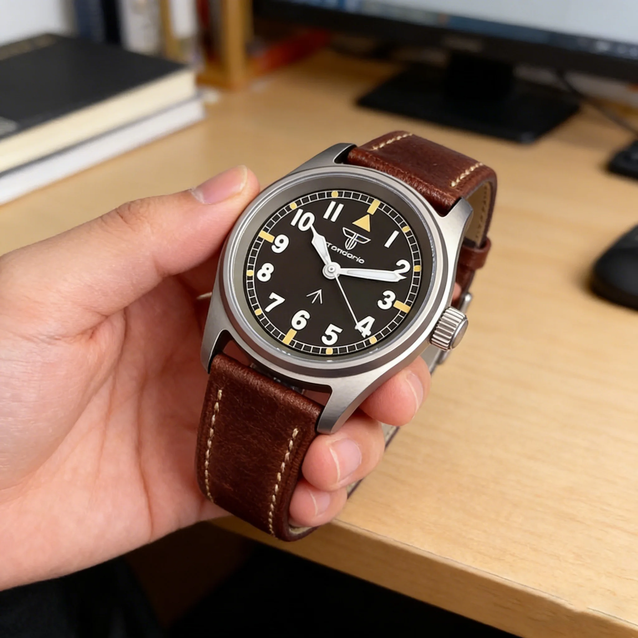 

Мужские автоматические часы Tandorio Titanium Diving с механизмом Miyota8215 Asia 2824, гипоаллергенные, водонепроницаемость 200 м, сапфировое стекло, 36 мм, с люминесцентным покрытием.