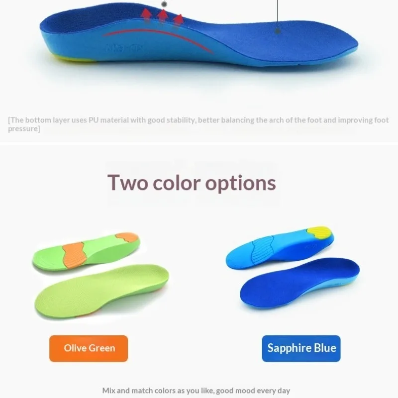 Orthotics Arch Support Insoles for Flat Feet, Orthopedic Sport Shoe Cushion Pads Foot Care Correction Soles