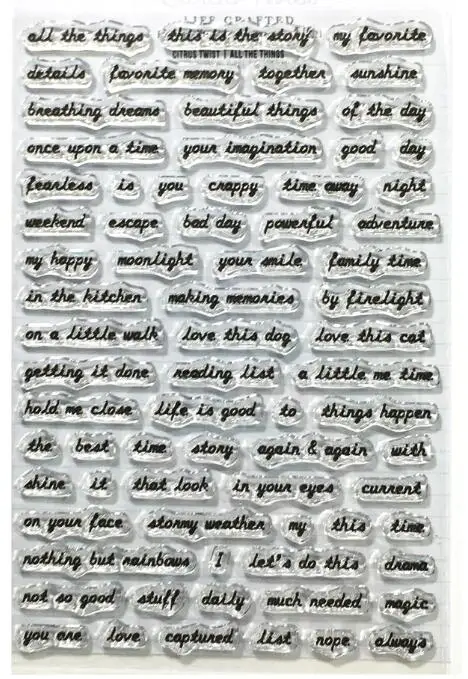 New English Clear Stamp Cutting Die Stencil Mask Stencil Transparent Seal For DIY Scrapbooking/Card Making A5088
