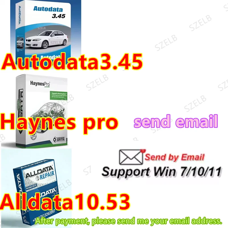 Autodata 3.45+ Haynes Pro (Vivid2018) Auto-Reparatursoftware und Alldata 10.53 Technischer Support für Autos + Installationsvideo