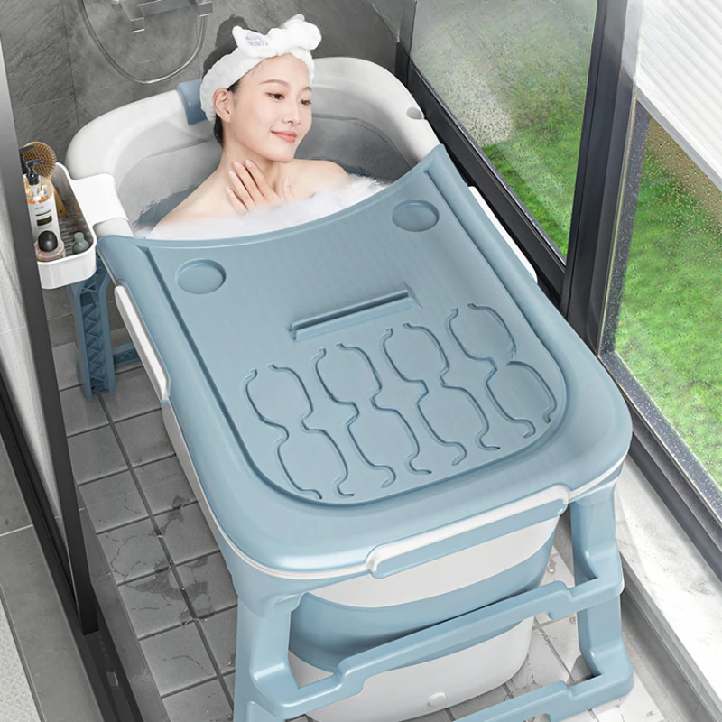 Portable Bathtub Foot Bath Bucket Folding Fomentation Machine Bathroom Supplies Foldable Adult Body Wash Bathtub Tub Collapsible