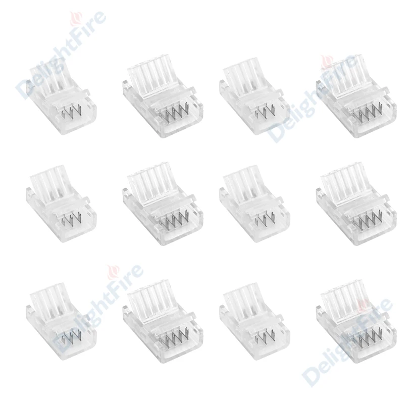 2/3/4/5/6Pin LED Strip Connector 8mm 10mm 12mm Solderless Wire Connectors For 2835 5050 SMD COB Flexible LED Strip Lights