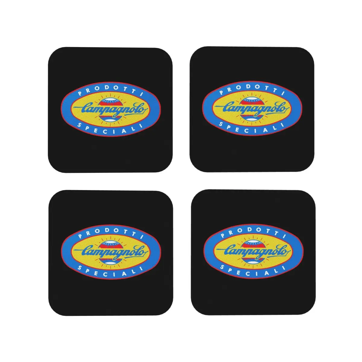 Campagnolo Vintage Italian Cycling Tour Coasters Coffee Mats Mug Cup Placemats Tableware Pads for Home Kitchen Dining Bar