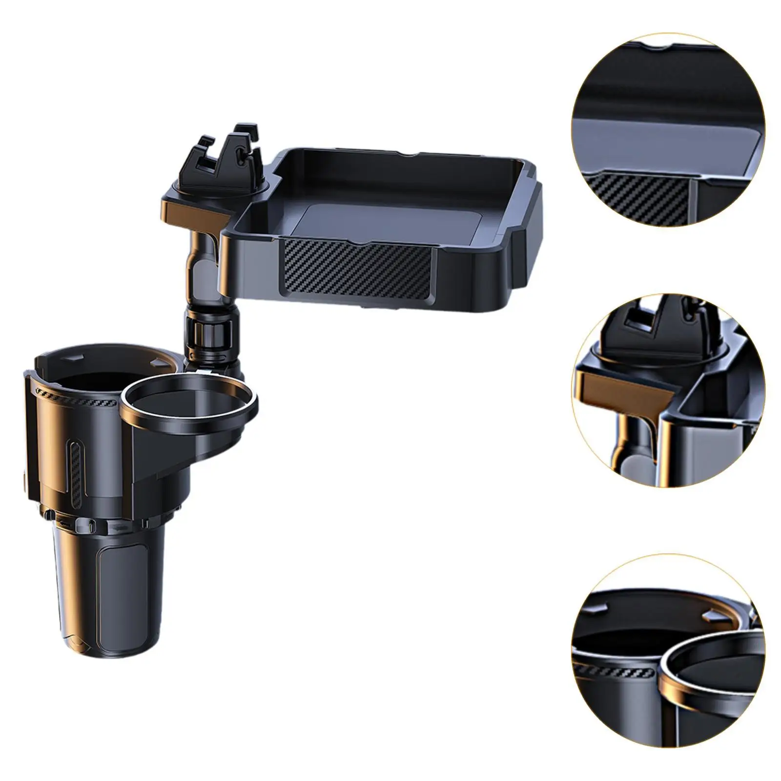 موسع حامل أكواب عام لصينية طعام قابلة للفصل للسيارة وقاعدة قابلة للتوسيع #5