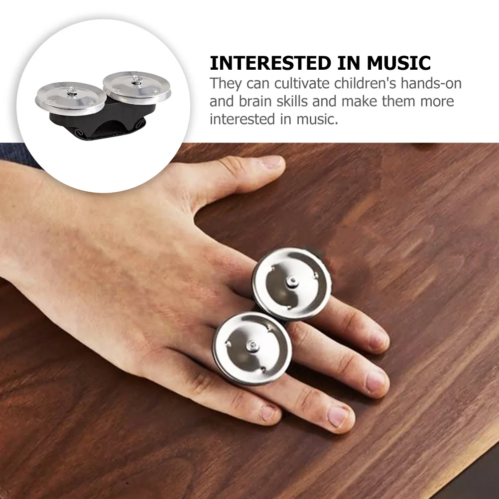 

Wooden Aluminum Children Finger Bell Percussion Instrument Interactive Music Learning Musical Instrument Plaything