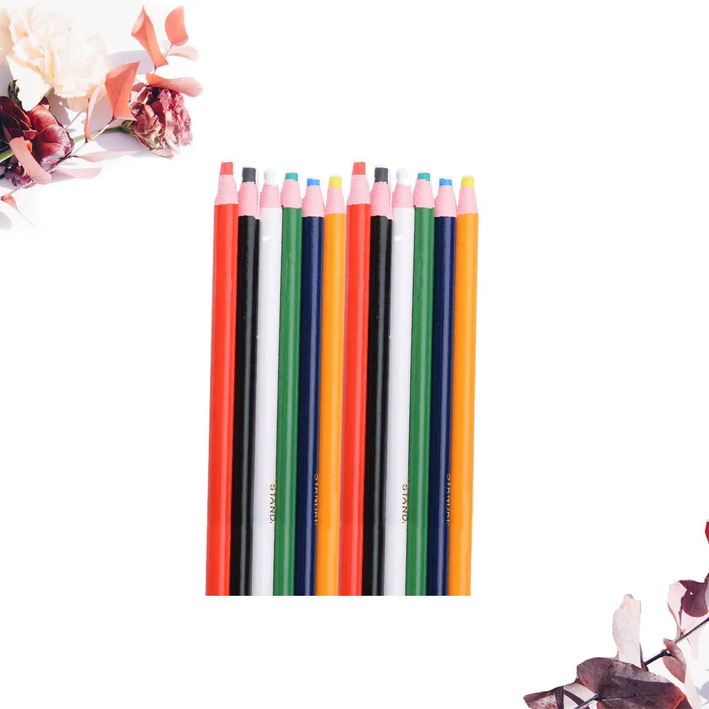 

12pcs Colorful Peel-Off Marker Tailoring Pen For Cloth No Sharpening Needed Craft Sewing Tool Drawing