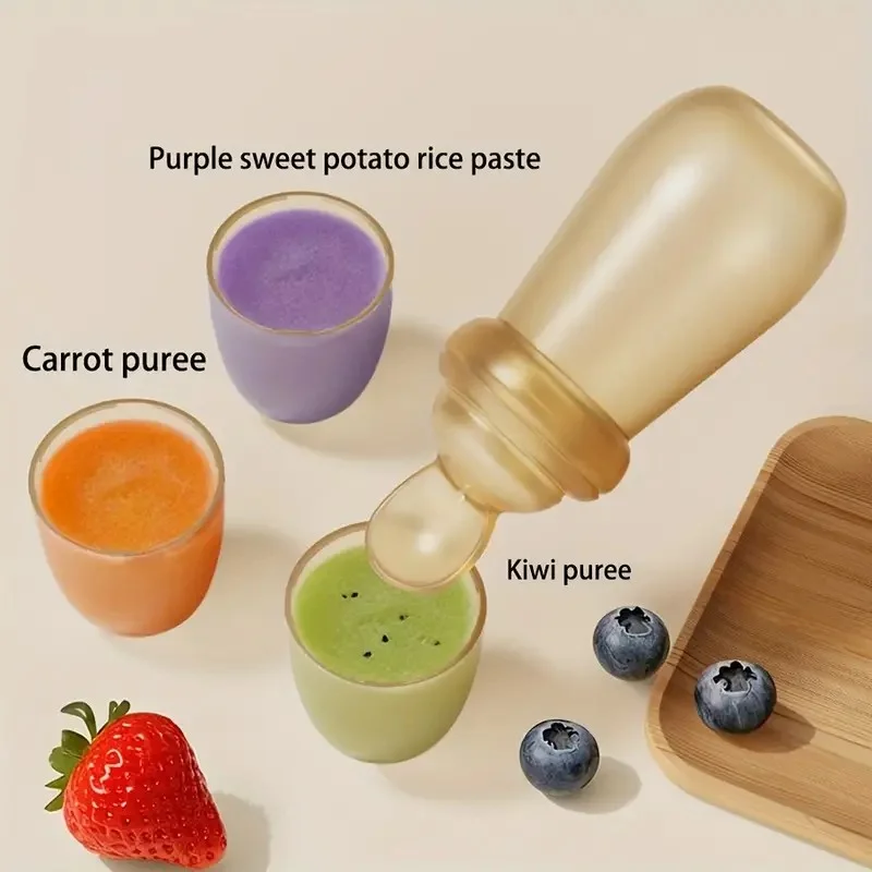 

Детская силиконовая ложка для рисовой пасты, прикольная ложка для кормления, кормушка для пюре с рисовой лапшой