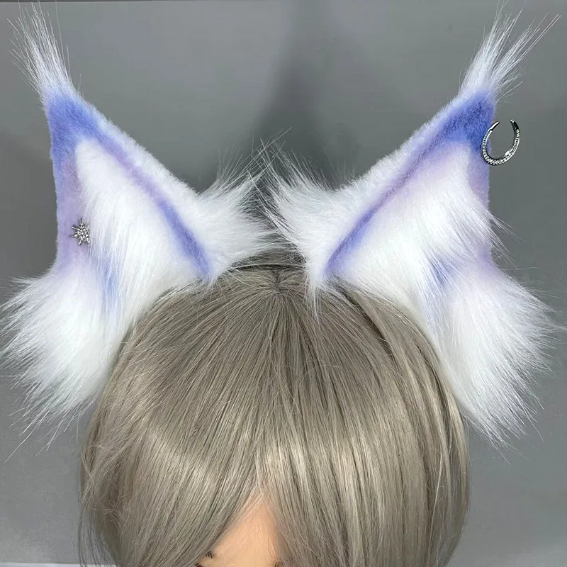 

Halloween Handmade Custom Original Fox Beast Ear Kc Headband Hairpin Lolita Accessories Cosplay Moon Star Earring Decoration