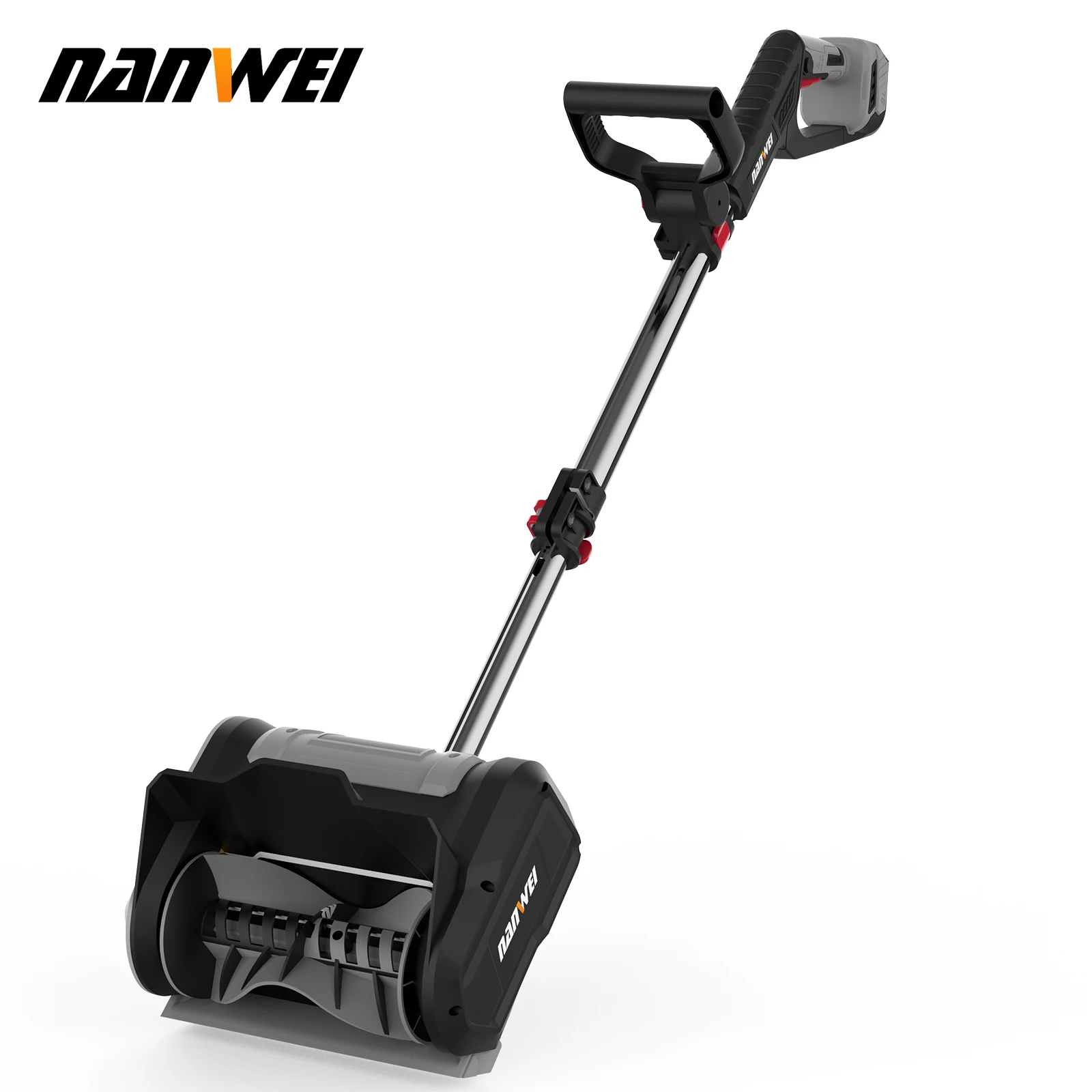 NANWEI Brushless Industrial Electric Push Snow Thrower Snow Shovel 20V Large Capacity Snow Remover Sweeping 25cm