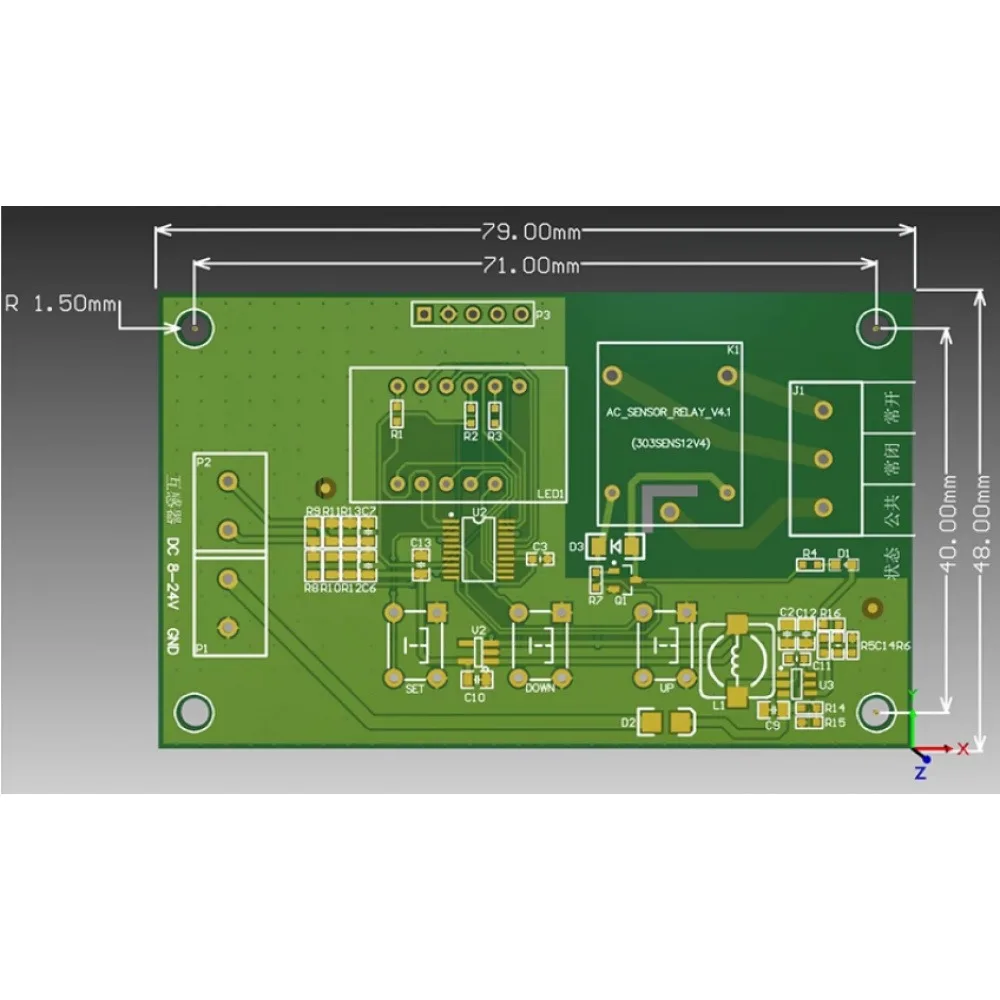AC220V 5A Overcurrent Protection Module With Key Setting and Digital Tube Display DC8-24V Power Supply for Device Protection
