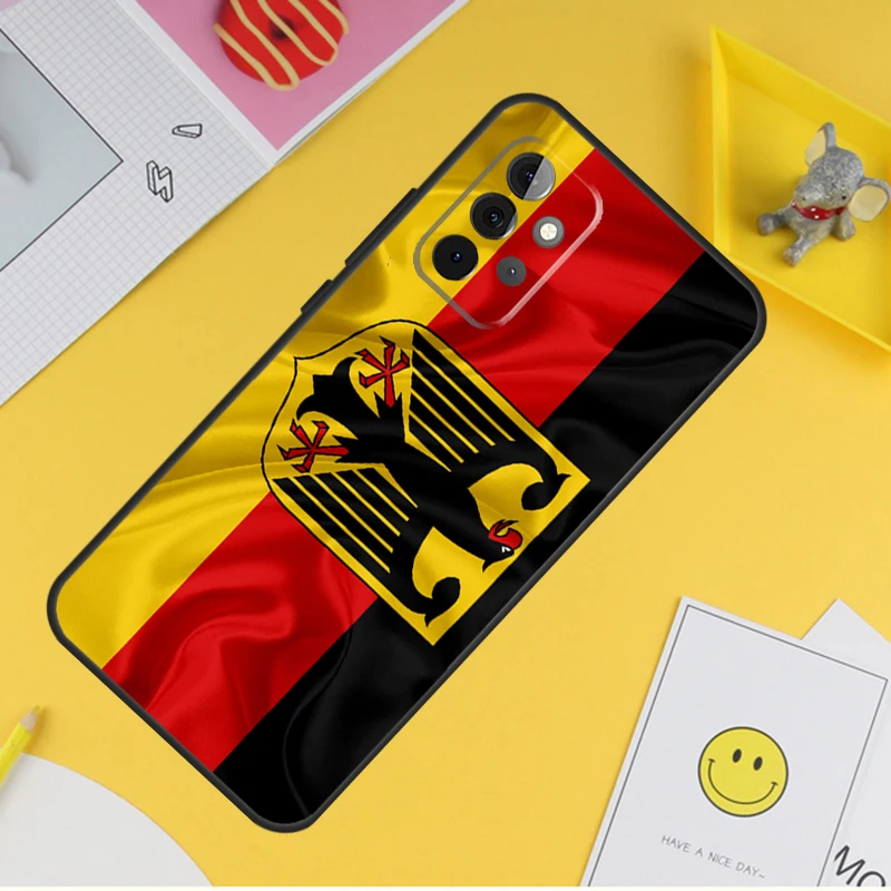 Germany Flag Banner Cover For Samsung Galaxy A34 A35 A14 A15 A25 A53 A33 A13 A52 A32 A12 A51 A71 A54 A55 Case