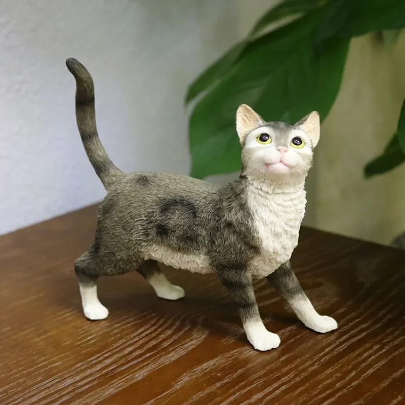 

Hot-sale Simulation Cat Model Pet Cat Decoration Home Car Crafts Figurines Miniatures Decoration Crafts Accessories Ornaments