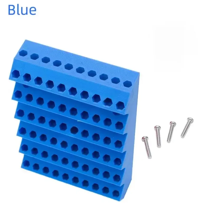 70 Hole Screwdriver Drill Holder Storage Grid Hexagonal Drill Storage Box For 1/4 Inch drive Drill Adapter