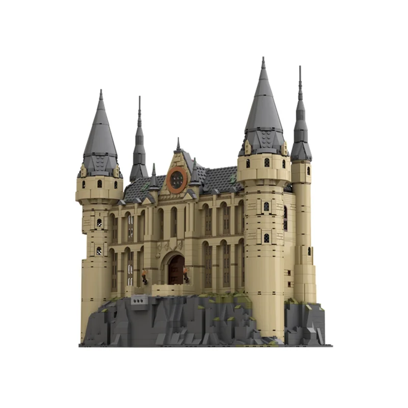 Bloques de construcción Moc, escuela de magia, entrada de viaducto Modular, modelo de sala de entrada, tecnología, ladrillos, juguetes de montaje DIY, vacaciones de construcción