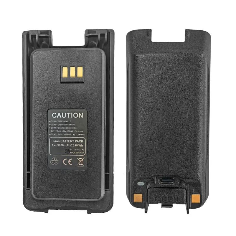 md-uv390-plus用ハンドセットバッテリー。type-c充電ポート搭載、3600mah、充電式。